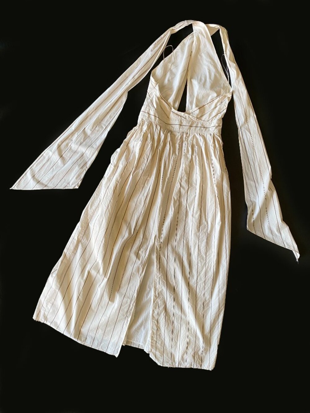 Banana Republic Beige Rhapsody Poplin Maxi Dress Size 6 - Picture 4 of 11